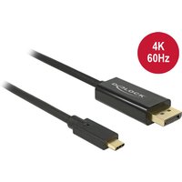 DeLOCK 85257 video cable adapter 3 m USB Type-C DisplayPort Black