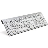 Logickeyboard XLPrint keyboard Office USB QWERTY UK English Aluminium