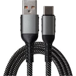 Maplin USB-C To USB-A Cable Braided 60W 1M Retail Packaging