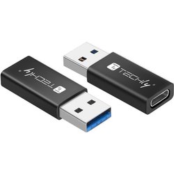 Techly Iadap USB3-AFT Cable Gender Changer Usb A Usb C Black