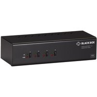 Black Box 4-PORT DUAL-MONITOR DP 4K 60HZ USB 3.0 HUB AUDIO KVM switch
