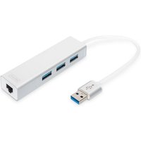 Digitus USB 3.0 3-Port Hub & Gigabit LAN Adapter