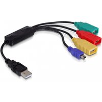 DeLOCK 61724 interface hub 480 Mbit/s Black