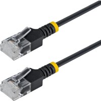 StarTech.com 1.5m Black Ultra Slim Cat6A Ethernet Cable. UTP. Pure Bar