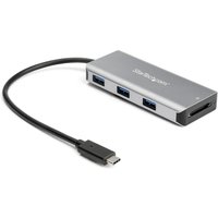 StarTech.com 3 Port 10Gbps USB C Hub with SD Card Reader - 3x USB-A &a