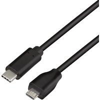 LogiLink CU0196 USB cable USB 2.0 0.5 m USB C Micro-USB B Black