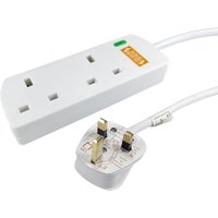 Cables Direct RB-10M02SPD surge protector White 2 AC outlet(s) 10 m