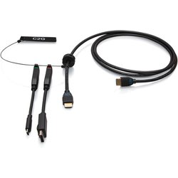 C2G 6Ft (1.8M) 4K Hdmi® Premium Cable And Dongle Adapter Ring With Col