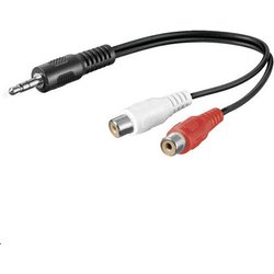 Microconnect AUDALHF02 Audio Cable 0.2 M 3.5Mm 2 X Rca Black Microconnect AUDALHF02 Audio Cable 0.2 M 3.5Mm 2 X Rca Black