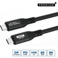Microconnect USB4CC1-240W-80GBPS USB cable USB4 Gen 3x2 1 m USB C Blac