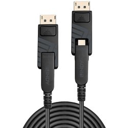 Lindy 70M Fibre Optic Hybrid Mini Displayport 1.4 Cable With Detachabl