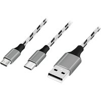 LogiLink CU0202 USB cable USB 2.0 1.2 m USB A USB C/Micro-USB A Grey
