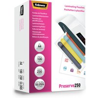Fellowes A4 Glossy 250 Micron Laminating Pouch - 100 pack