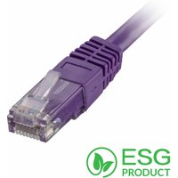 Cablenet 0.5m Cat5e RJ45 Violet U/UTP PVC 24AWG Flush Moulded Booted P