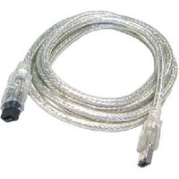 Cables Direct IEEE-120 FireWire cable 2 m 6-p 9-p Silver. Translucent