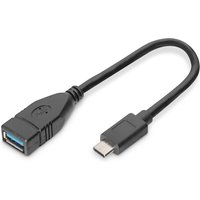 Digitus USB-C - USB-A adapter / converter. OTG. 0.15m