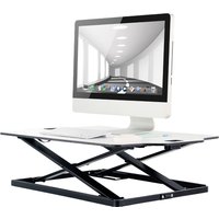 ProperAV Slim Profile Sit Stand Up Desktop Workstation with 12 Height