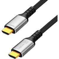 LogiLink HDMI cable. A/M to A/M. 8K/60 Hz. 48 Gbps. metal. nylon. blac