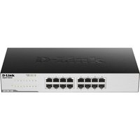 D-Link GO-SW-16G Unmanaged L2 Gigabit Ethernet (10/100/1000) 1U Black