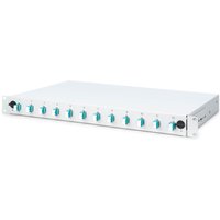 Digitus Fiber optic splice box. 1U. equipped. 12x LC DX. OM3