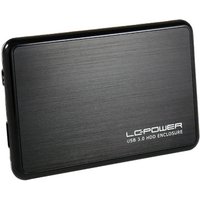 LC-Power LC-25BUB3 storage drive enclosure Aluminium. Black 2.5"