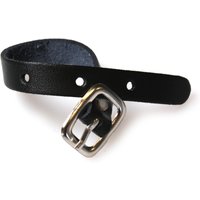 Digital ID Black Leather Luggage Strap with Silver Buckle (Pack of 100