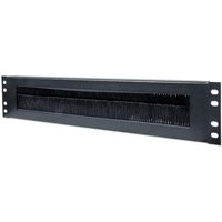 Intellinet 19" Cable Entry Panel. 2U. with Brush Insert. Black