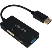 LogiLink CV0109 video cable adapter 0.15 m DisplayPort VGA + HDMI + DV