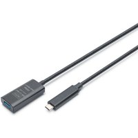 Digitus Active USB 3.2 Gen2 10G extension cable. USB-C - USB-A. 5m