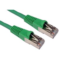 Cables Direct 0.5m CAT6a. M - M networking cable Green S/FTP (S-STP)