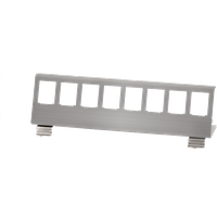 LogiLink DIN rail holder for 8 keystone modules. stainless steel