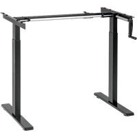 LogiLink Sit-stand desk frame. manual. compact. foldable handle. black