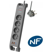 MCL SPN4140GA/19 power extension 2 m 4 AC outlet(s) Indoor Grey