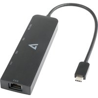 V7 2.5G Ethernet Adapter USB-C Male to USB A Female x 2. USB-C Female
