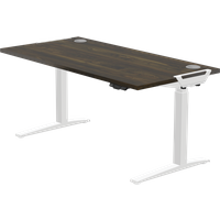Fellowes Levado White Desk Base and Walnut Worktop 1400mm