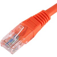 Cablenet 0.5m Cat5e RJ45 Orange U/UTP PVC 24AWG Flush Moulded Booted P
