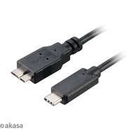 Akasa C/micro-B. 1m USB cable USB 3.2 Gen 2 (3.1 Gen 2) USB C Micro-US