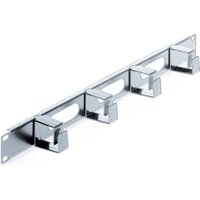 Intellinet 19" Cable Management Panel. 1U. 4 short plastic rings.