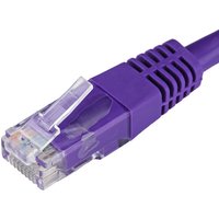 Cablenet 0.3m Cat6 RJ45 Violet U/UTP PVC 24AWG Flush Moulded Booted Pa