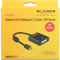 DeLOCK 62603 video cable adapter 0.2 m Mini DisplayPort DVI-I Black