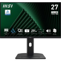 MSI PRO MP275PG 27 Inch Monitor FHD (1920 x 1080) 100Hz IPS 1ms 1x HDMI 1.4b 1x DP 1.2a output 1x D-Sub(VGA) Built-in Speakers Anti-Glare Anti-Flicker Less Blue light TV Certified VESA Kensington 4-wa