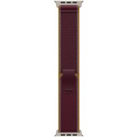Apple 49mm Burgundy Trail Loop - S/M - Natural Titanium Finish