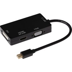 Nikkai Mini Displayport Multiport Hub 4K Hdmi / Vga DVI-I 24+5 Pin / D
