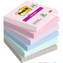 Post-It Post It Pack Of 6 Super Sticky Notes Soulful Colours 76X76Mm 9