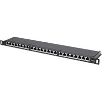 Intellinet Patch Panel. Cat6a. FTP. 24-Port. 19". 0.5U. Shielded.
