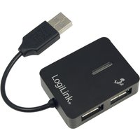 LogiLink USB 2.0 4-Port Hub 480 Mbit/s Black