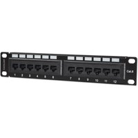 Intellinet Patch Panel. Cat6. 10". UTP. 1U. 12-Port. Black
