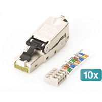 Digitus CAT 6A Field Termination Plug. STP with dust cap. bend relief