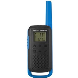 Motorola T62 Two-Way Radio 16 Channels 12500 Mhz Black. Blue Motorola T62 Two-Way Radio 16 Channels 12500 Mhz Black. Blue