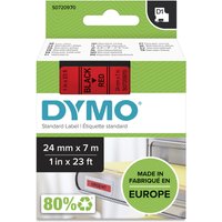 Dymo 53717/S0720970 DirectLabel-etikettes black on red 24mm x 7m for D